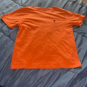 Polo size S Bright Orange Crew Neck Short Sleeve Tee